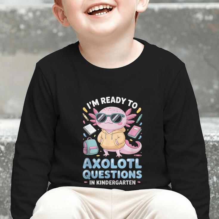 Axolotl Questions Kindergarten Back To School Graphic Toddler Long Sleeve Tee Axolotl Questions Kindergarten Back To School Graphic Toddler Long Sleeve Tee