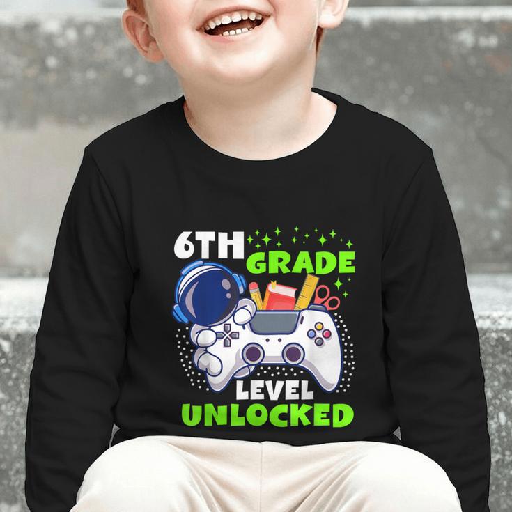 Back To School 6th Grade Level Unlocked Gamer Boys Kids Graphic Toddler Long Sleeve Tee Back To School 6th Grade Level Unlocked Gamer Boys Kids Graphic Toddler Long Sleeve Tee