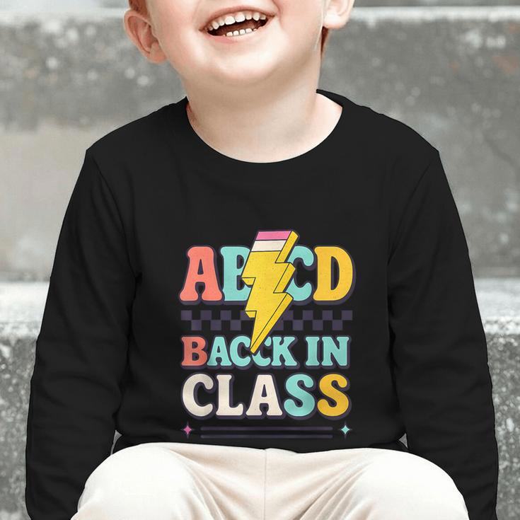 Back To School ABCD Back In Class Graphic Toddler Long Sleeve Tee