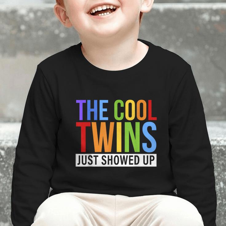 Back To School Cool Twins Just Showed Up Kid Boy Teen Twin Graphic Toddler Long Sleeve Tee Back To School Cool Twins Just Showed Up Kid Boy Teen Twin Graphic Toddler Long Sleeve Tee