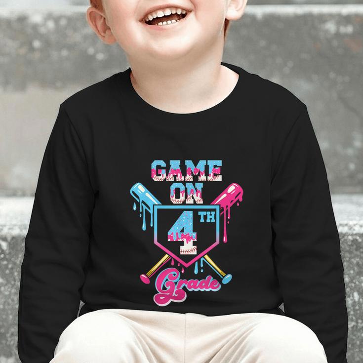 Back To School Game On Fourth Grade Baseball First Day Boys Graphic Toddler Long Sleeve Tee Back To School Game On Fourth Grade Baseball First Day Boys Graphic Toddler Long Sleeve Tee