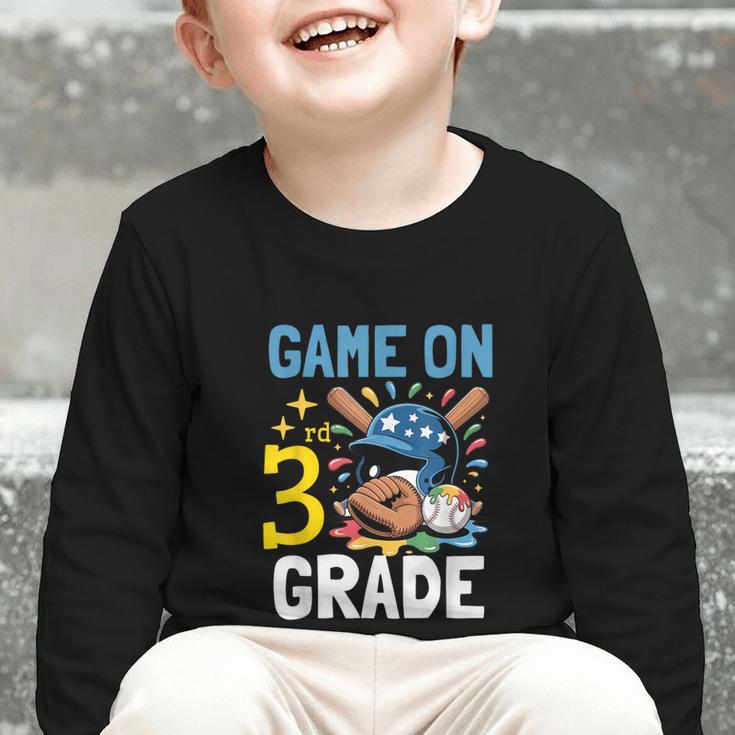 Back To School Game On Third Grade Baseball First Day Boys Graphic Toddler Long Sleeve Tee