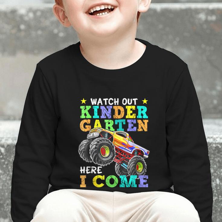 Back To School Kindergarten Here I Come For Boy Kid Truck Graphic Toddler Long Sleeve Tee Back To School Kindergarten Here I Come For Boy Kid Truck Graphic Toddler Long Sleeve Tee