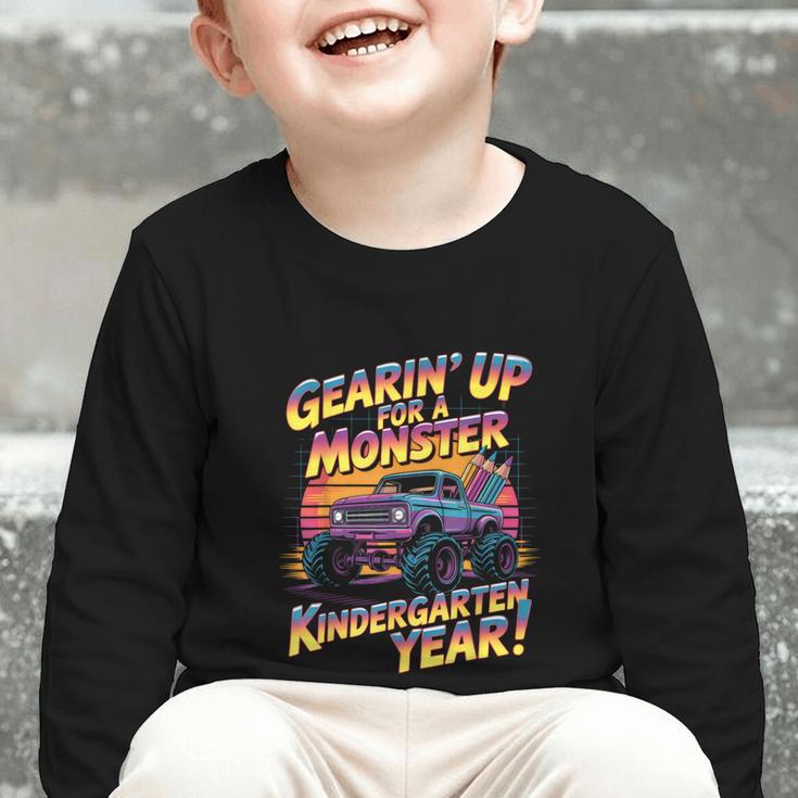 Back To School Kindergarten Monster Truck First Day Boys Graphic Toddler Long Sleeve Tee Back To School Kindergarten Monster Truck First Day Boys Graphic Toddler Long Sleeve Tee