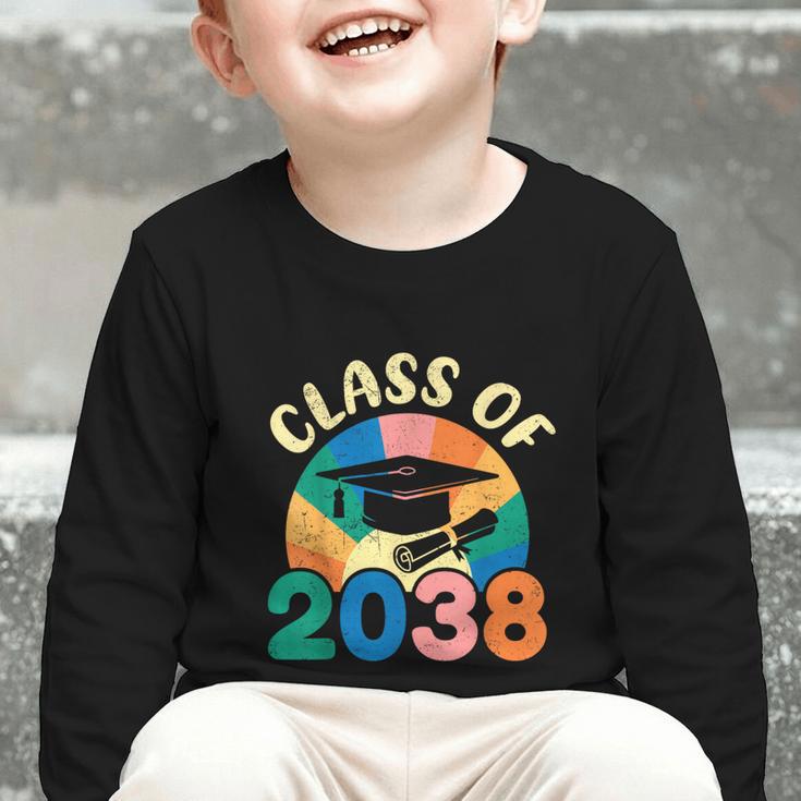 Back To School Pre-K Kindergarten Graduation Class Of 2038 Graphic Toddler Long Sleeve Tee Back To School Pre-K Kindergarten Graduation Class Of 2038 Graphic Toddler Long Sleeve Tee