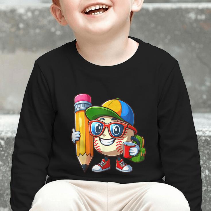 Baseball Lovers Pencil Back To School Kids Boys Girls Graphic Toddler Long Sleeve Tee Baseball Lovers Pencil Back To School Kids Boys Girls Graphic Toddler Long Sleeve Tee