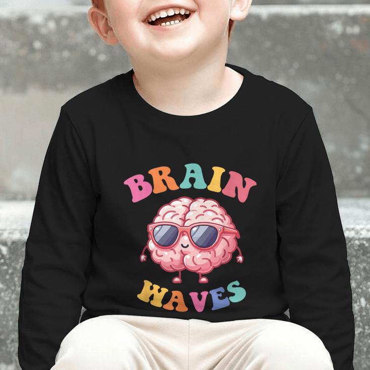 Brain Waves Last Day Of School Back To School Graphic Toddler Long Sleeve Tee Brain Waves Last Day Of School Back To School Graphic Toddler Long Sleeve Tee