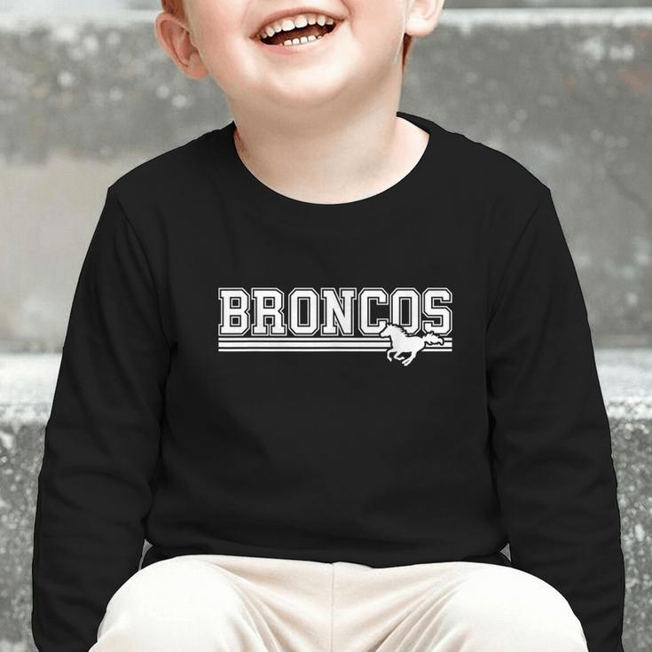 Broncos School Spirit Fan Team Broncos Back To School Graphic Toddler Long Sleeve Tee Broncos School Spirit Fan Team Broncos Back To School Graphic Toddler Long Sleeve Tee