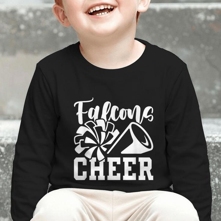 Cheer Falcons Back To School Spirit Graphic Toddler Long Sleeve Tee Cheer Falcons Back To School Spirit Graphic Toddler Long Sleeve Tee