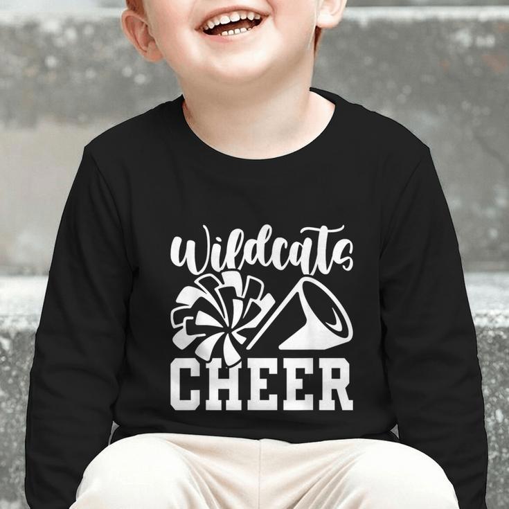 Cheer Wildcats Back To School Spirit Graphic Toddler Long Sleeve Tee Cheer Wildcats Back To School Spirit Graphic Toddler Long Sleeve Tee