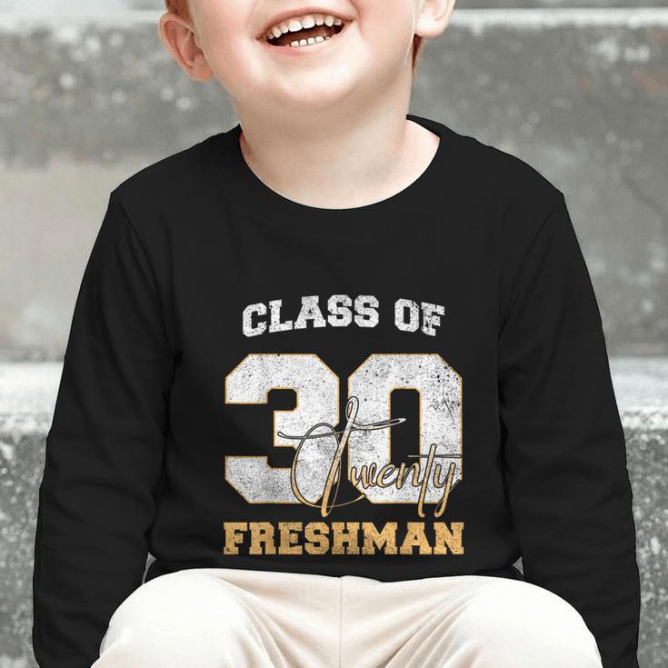 Class Of 2030 Freshman High School Back To School 9th Grade Graphic Toddler Long Sleeve Tee