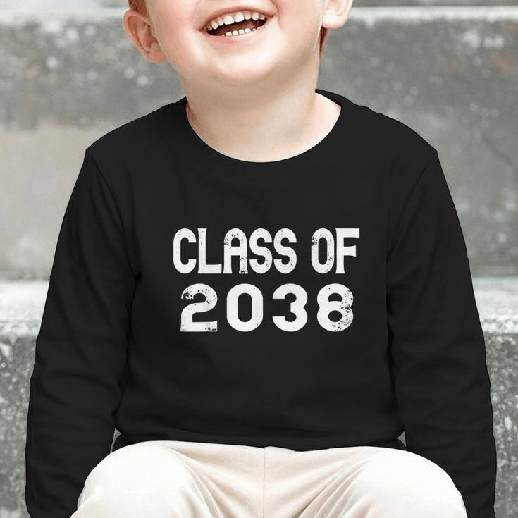 Class Of 2038 Grow With Me Graduation Back To School Graphic Toddler Long Sleeve Tee