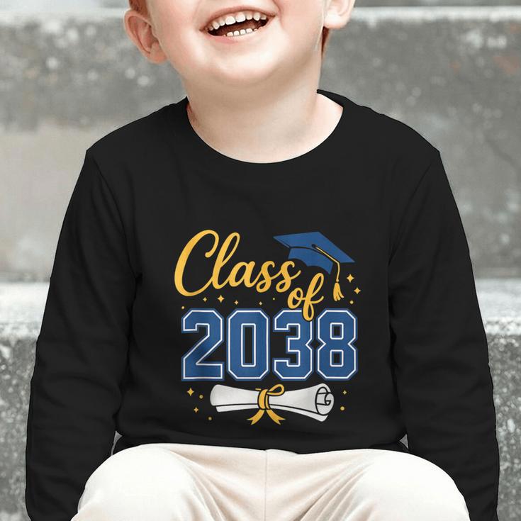 Class Of 2038 Grow With Me Kindergarten Back To School Graphic Toddler Long Sleeve Tee
