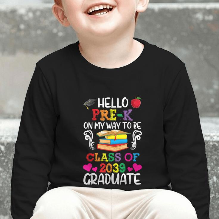 Class Of 2039 For Kids Back To School Pre-K Graphic Toddler Long Sleeve Tee Class Of 2039 For Kids Back To School Pre-K Graphic Toddler Long Sleeve Tee