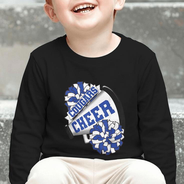 Cougars Cheer Back To School Cheerleading Spirit B Graphic Toddler Long Sleeve Tee Cougars Cheer Back To School Cheerleading Spirit B Graphic Toddler Long Sleeve Tee