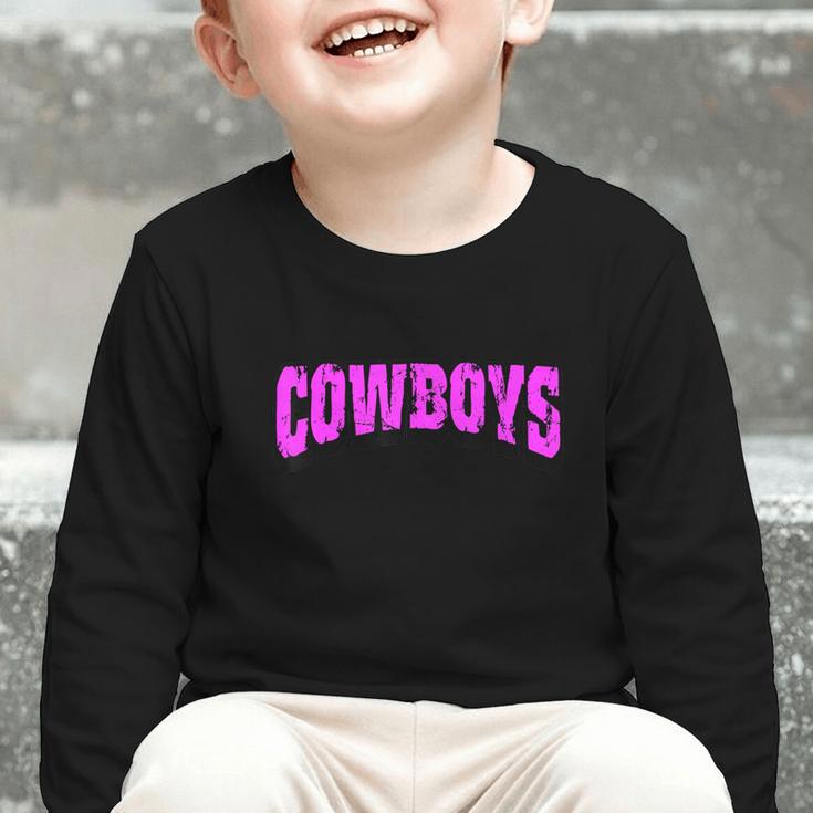 Cowboys Back To School Spirit Pk Graphic Toddler Long Sleeve Tee