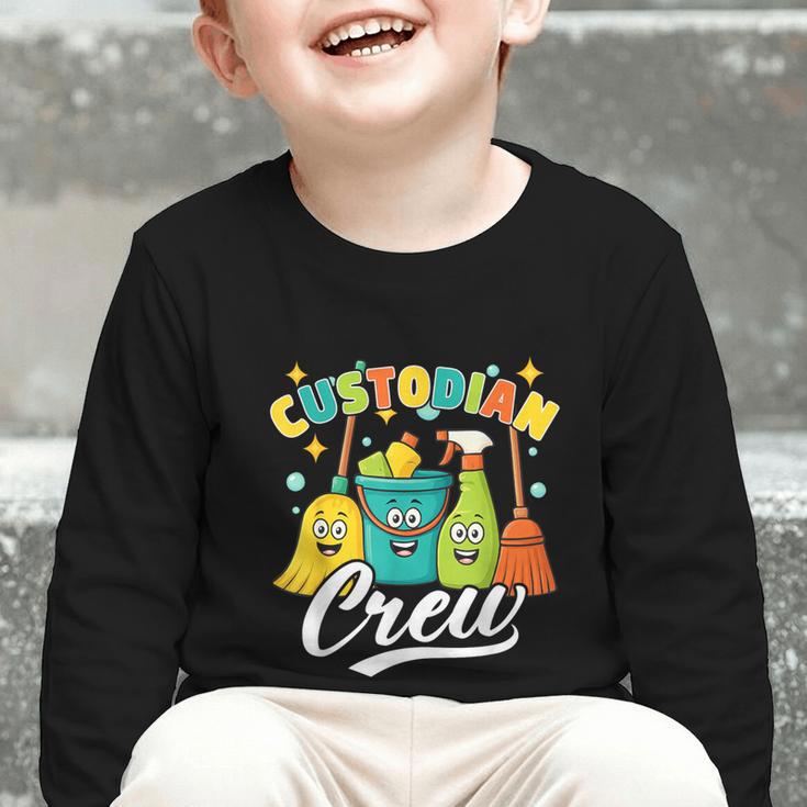 Custodial Crew Back To School Custodial Staff Graphic Toddler Long Sleeve Tee Custodial Crew Back To School Custodial Staff Graphic Toddler Long Sleeve Tee