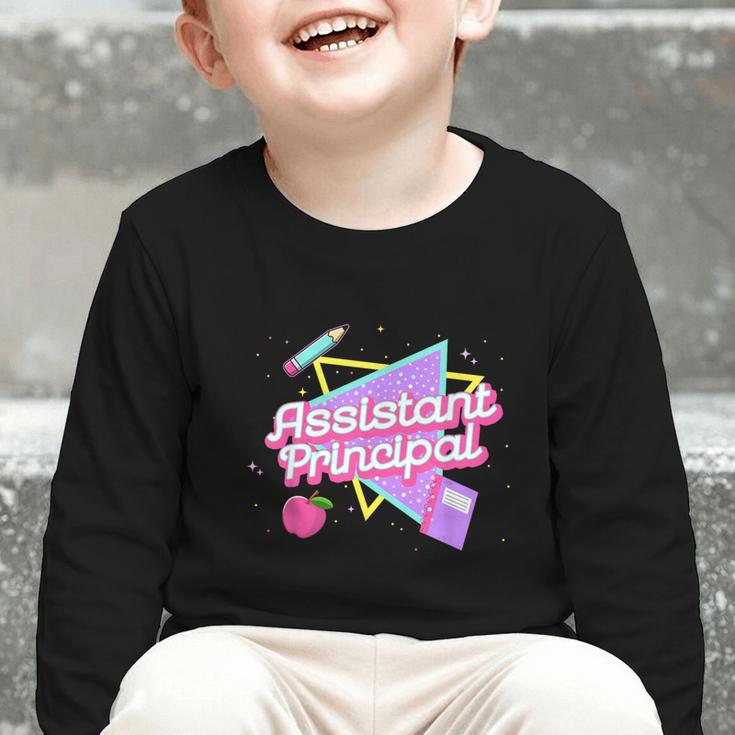 Cute Assistant Principal Shirt 80's 90's Back To School Graphic Toddler Long Sleeve Tee Cute Assistant Principal Shirt 80's 90's Back To School Graphic Toddler Long Sleeve Tee