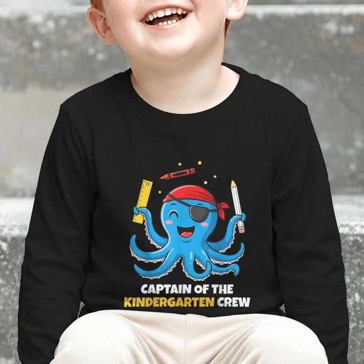 Cute Octopus Pirate Kindergarten Boys Kids Back To School Graphic Toddler Long Sleeve Tee Cute Octopus Pirate Kindergarten Boys Kids Back To School Graphic Toddler Long Sleeve Tee