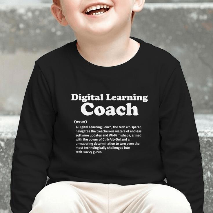 Digital Learning Coach Definition Sarcastic Back To School Graphic Toddler Long Sleeve Tee Digital Learning Coach Definition Sarcastic Back To School Graphic Toddler Long Sleeve Tee