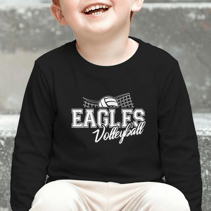 Eagles Volleyball Back To School Spirit Graphic Toddler Long Sleeve Tee