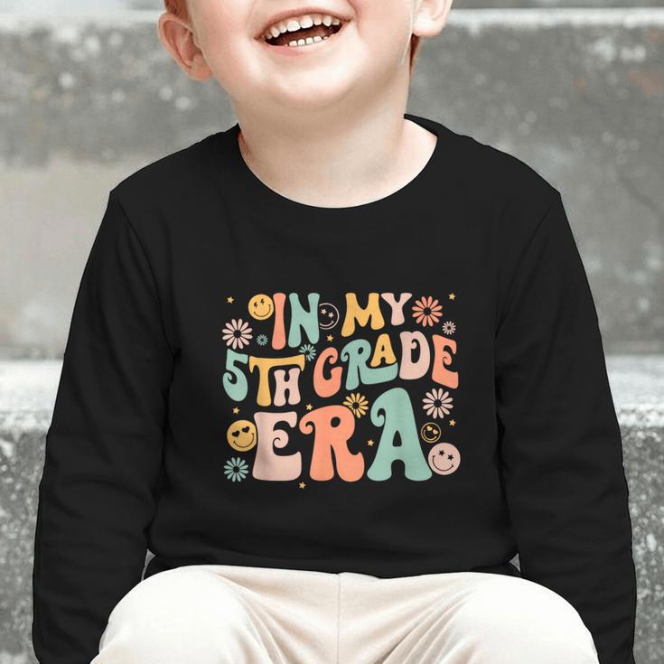 In My Fifth Grade Era Retro 5th Grade Back To School Graphic Toddler Long Sleeve Tee