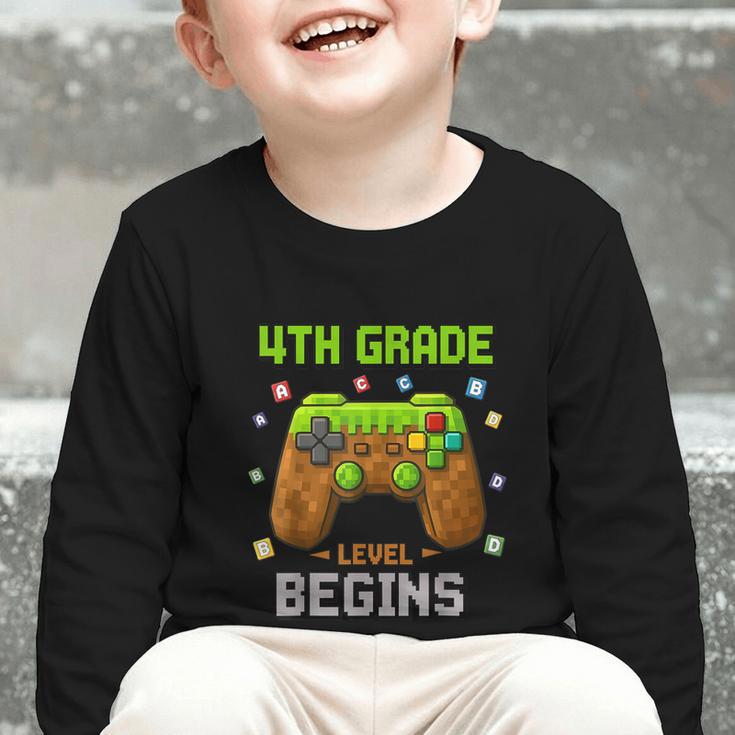 First Day Of 4th Grade Level Begins Back To School Boy Graphic Toddler Long Sleeve Tee First Day Of 4th Grade Level Begins Back To School Boy Graphic Toddler Long Sleeve Tee