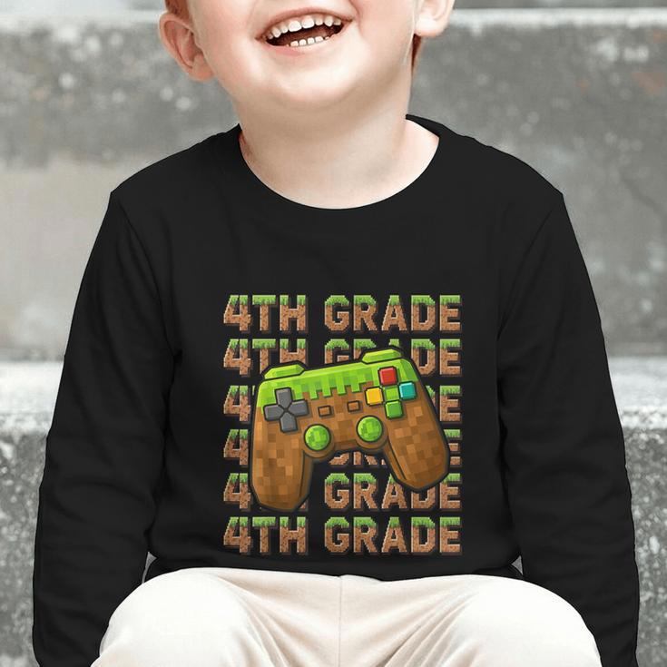 First Day Of 4th Grade Level Begins Back To School Girl Boy Graphic Toddler Long Sleeve Tee First Day Of 4th Grade Level Begins Back To School Girl Boy Graphic Toddler Long Sleeve Tee