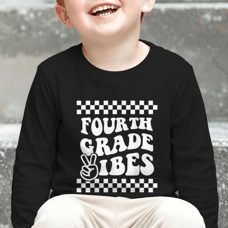 First Day Of Fourth Grade Vibes Girls Back To School Boys Graphic Toddler Long Sleeve Tee First Day Of Fourth Grade Vibes Girls Back To School Boys Graphic Toddler Long Sleeve Tee