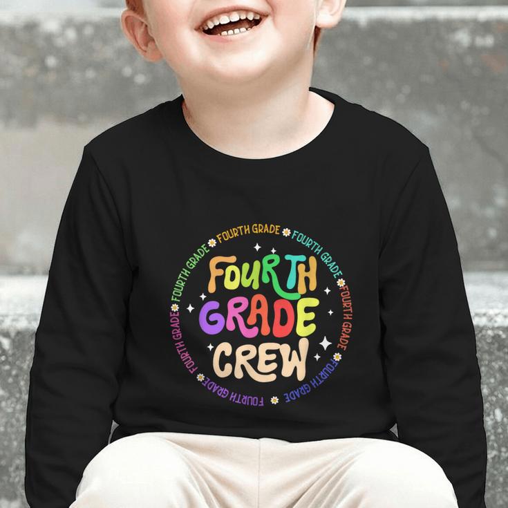 Fourth Grade Crew Back To School 4th Grade Team Graphic Toddler Long Sleeve Tee Fourth Grade Crew Back To School 4th Grade Team Graphic Toddler Long Sleeve Tee