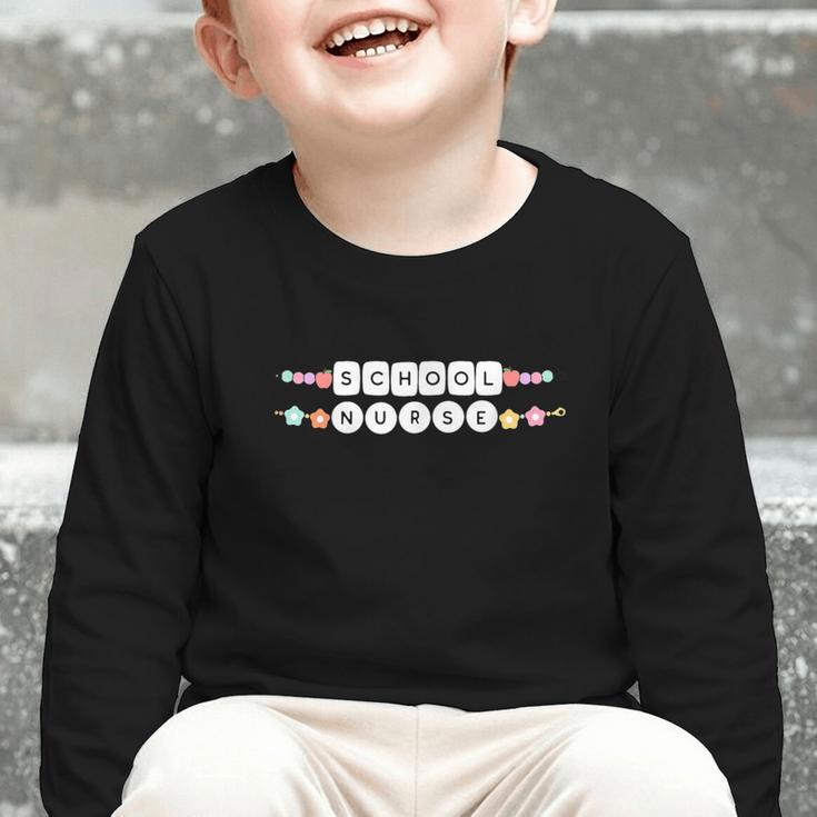 Friendship Bracelet School Nurse Appreciation Back To School Graphic Toddler Long Sleeve Tee