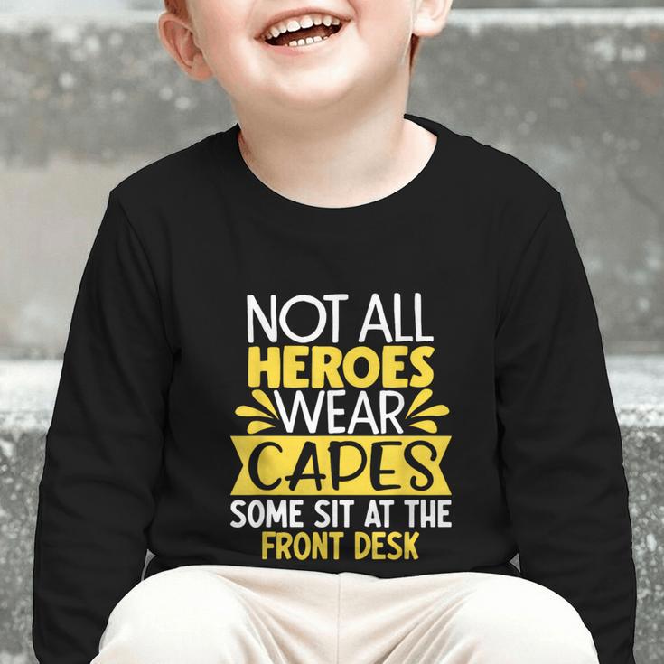 Front Office Desk Administrator Back To School Reception Graphic Toddler Long Sleeve Tee
