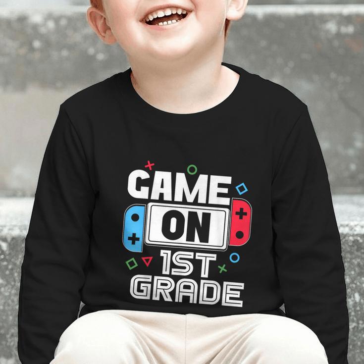 Gamer Back To School Game 1st Grade Kids Boys Graphic Toddler Long Sleeve Tee Gamer Back To School Game 1st Grade Kids Boys Graphic Toddler Long Sleeve Tee