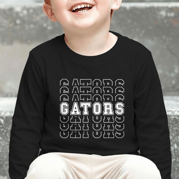 Gators High School Spirit Fan Team Back To School Graphic Toddler Long Sleeve Tee Gators High School Spirit Fan Team Back To School Graphic Toddler Long Sleeve Tee