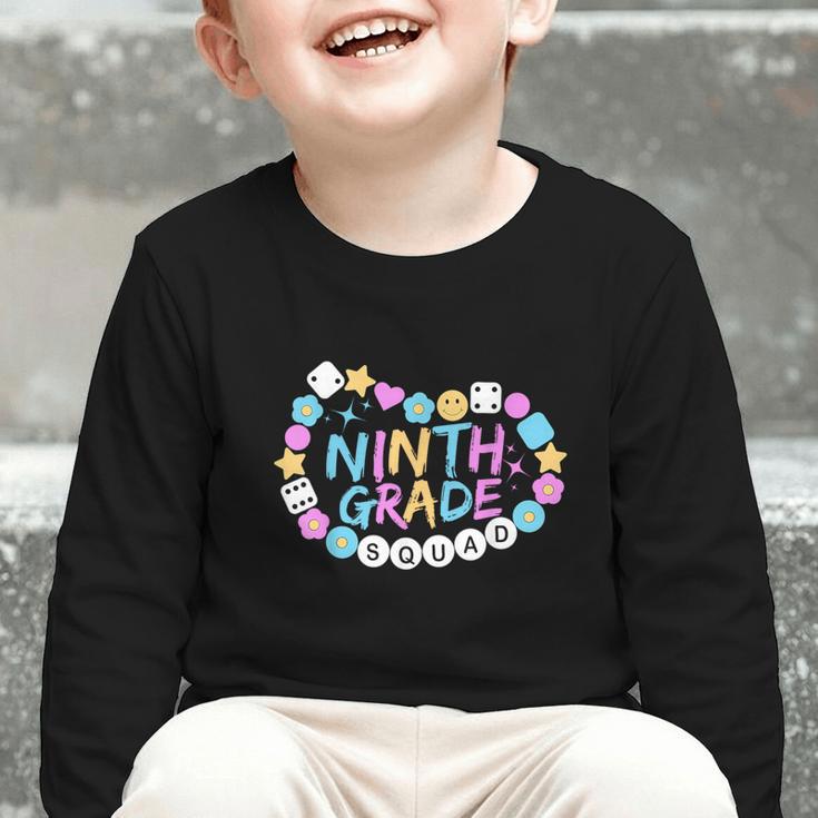 Girls 9th Grade Vibes Back To School Ninth Grade Graphic Toddler Long Sleeve Tee Girls 9th Grade Vibes Back To School Ninth Grade Graphic Toddler Long Sleeve Tee