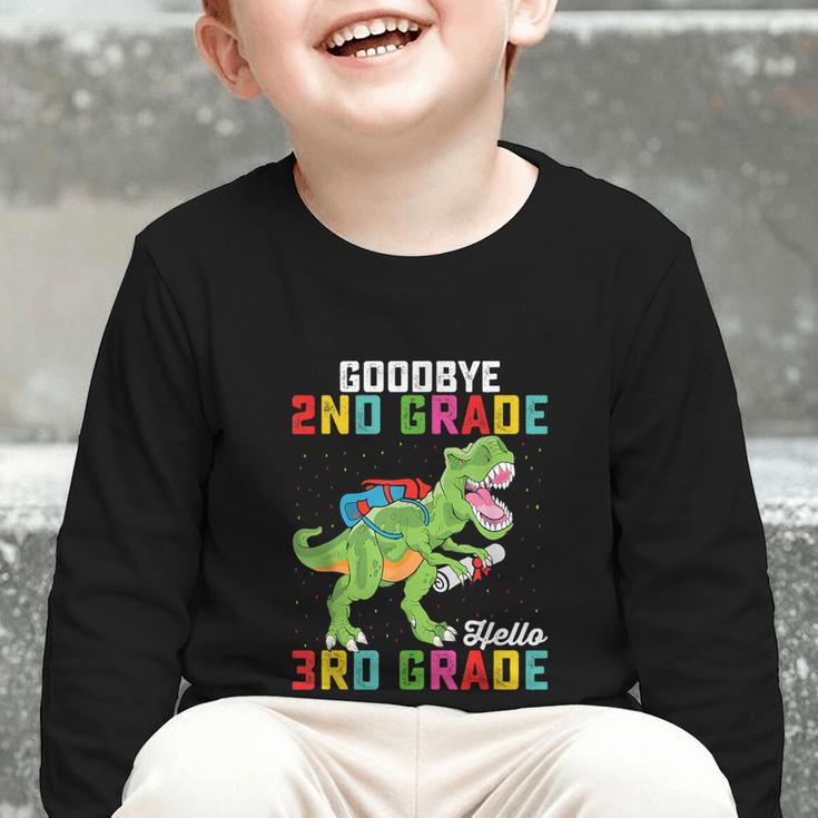 Goodbye 2nd Grade Hello 3rd GradeRex Back To School Graphic Toddler Long Sleeve Tee Goodbye 2nd Grade Hello 3rd GradeRex Back To School Graphic Toddler Long Sleeve Tee