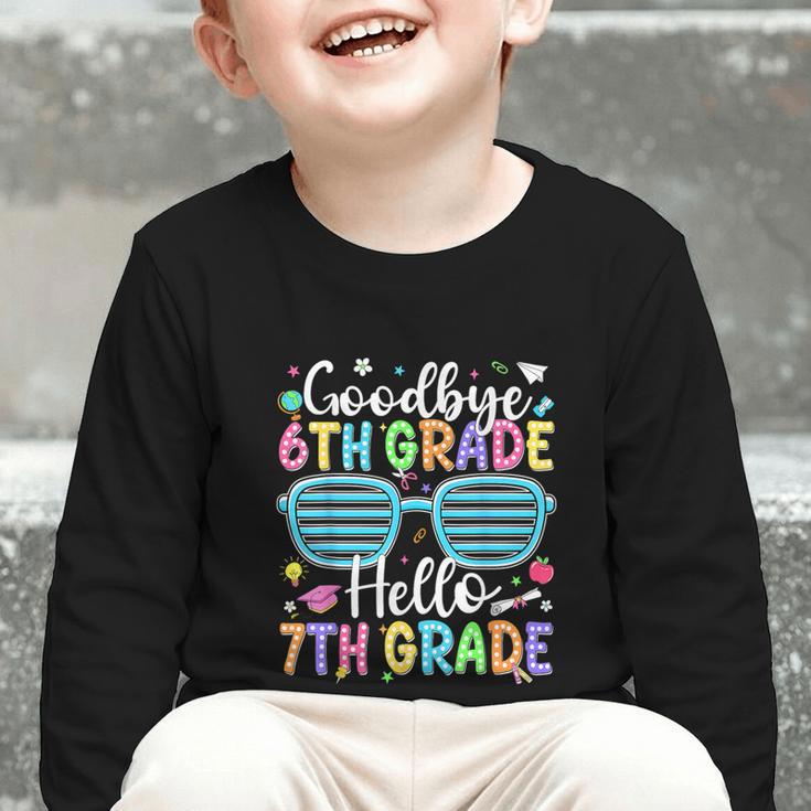 Goodbye 6th Grade Hello 7th Grade Graduation Back To School Graphic Toddler Long Sleeve Tee Goodbye 6th Grade Hello 7th Grade Graduation Back To School Graphic Toddler Long Sleeve Tee