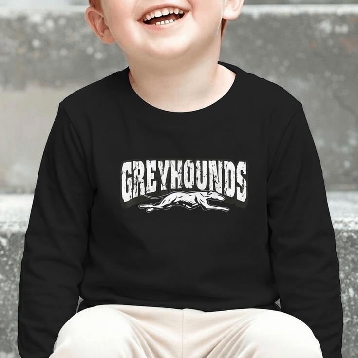 Greyhounds Mascot Back To School Team Spirit Graphic Toddler Long Sleeve Tee Greyhounds Mascot Back To School Team Spirit Graphic Toddler Long Sleeve Tee