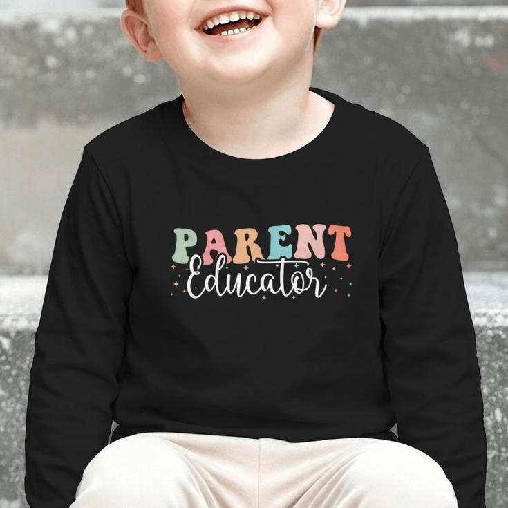Groovy Parent Educator Back To School Graphic Toddler Long Sleeve Tee Groovy Parent Educator Back To School Graphic Toddler Long Sleeve Tee