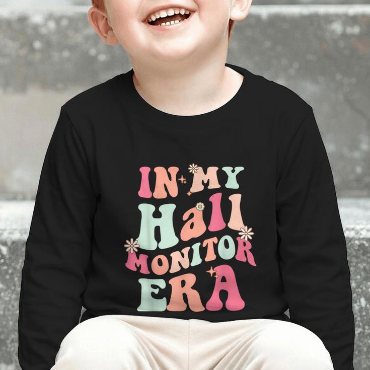 In My Hall Monitor Era School Student Back To School Groovy Graphic Toddler Long Sleeve Tee In My Hall Monitor Era School Student Back To School Groovy Graphic Toddler Long Sleeve Tee