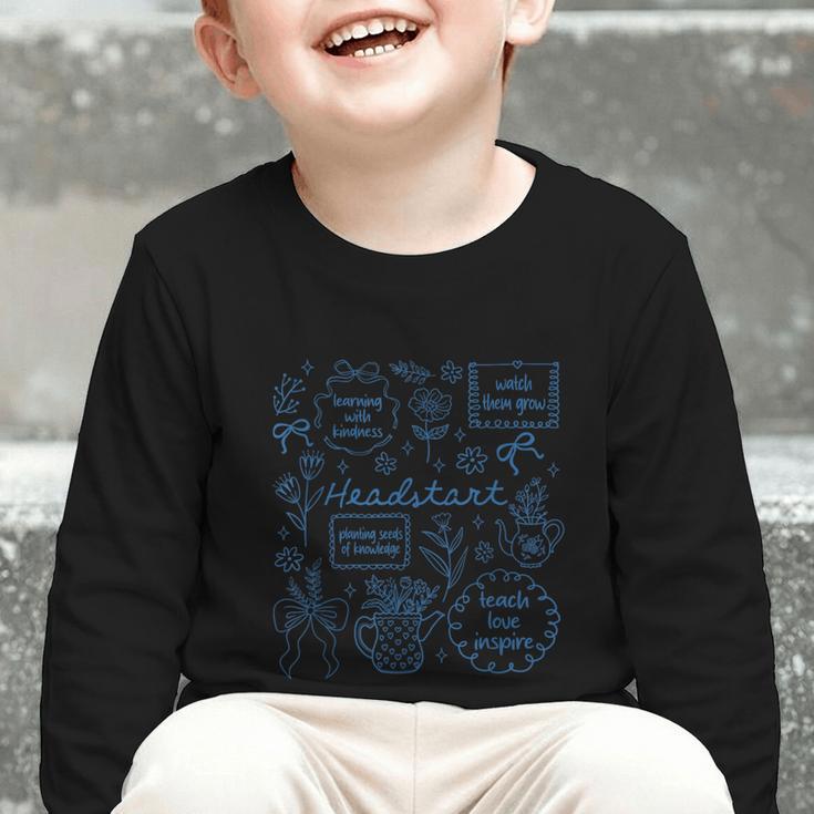 Headstart Love Inspire Teach Blue Bow Back To School Graphic Toddler Long Sleeve Tee Headstart Love Inspire Teach Blue Bow Back To School Graphic Toddler Long Sleeve Tee