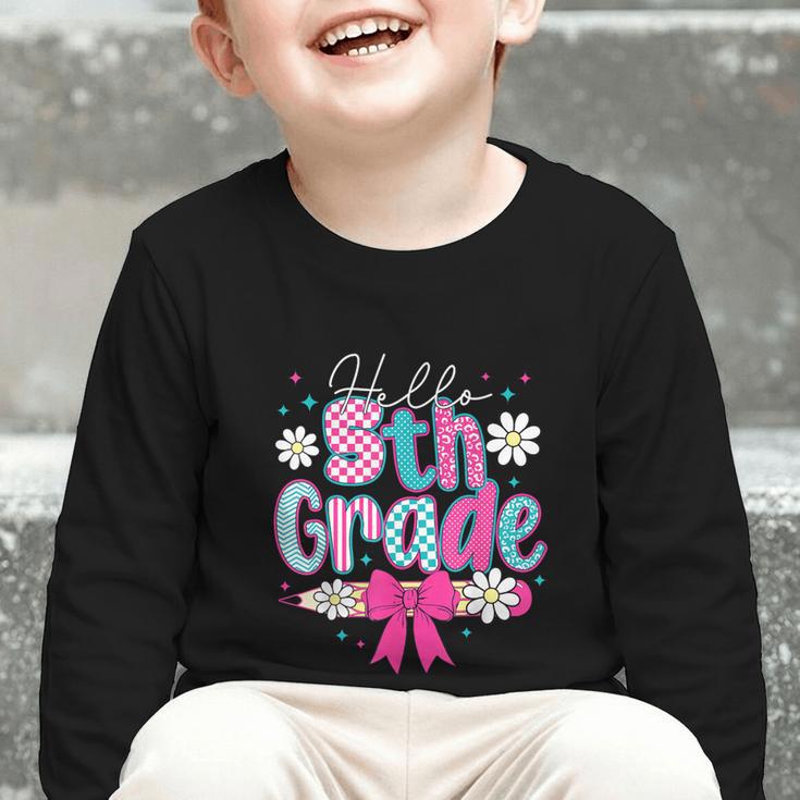 Hello Fifth Grade Team 5th Grade Back To School Boys Girls Graphic Toddler Long Sleeve Tee Hello Fifth Grade Team 5th Grade Back To School Boys Girls Graphic Toddler Long Sleeve Tee