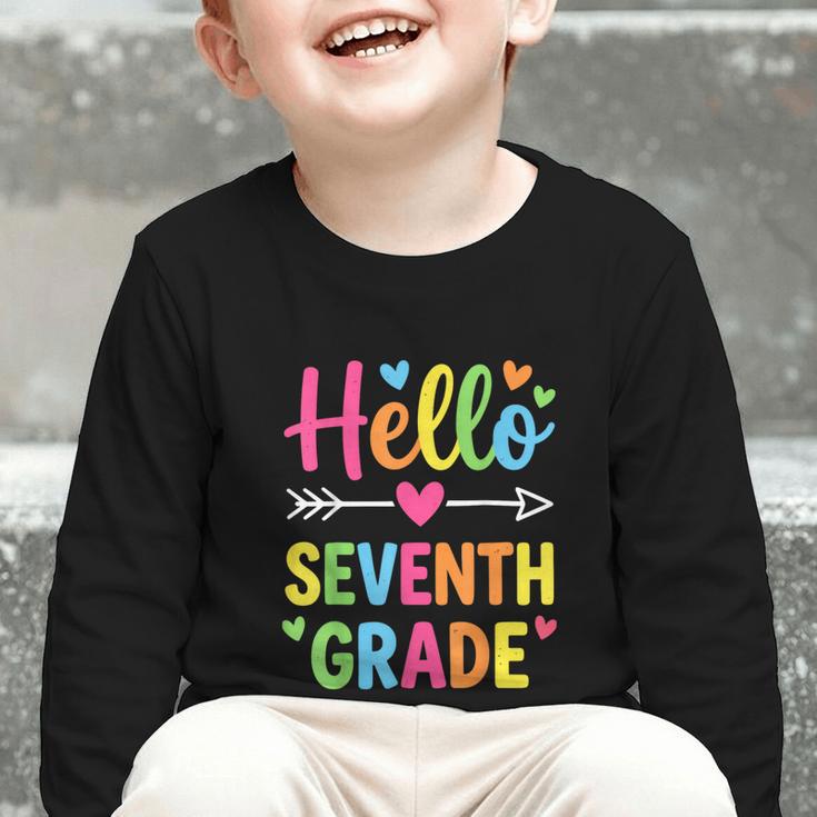 Hello Seventh 7TH Grade Back To School Kids Students Tee Graphic Toddler Long Sleeve Tee Hello Seventh 7TH Grade Back To School Kids Students Tee Graphic Toddler Long Sleeve Tee