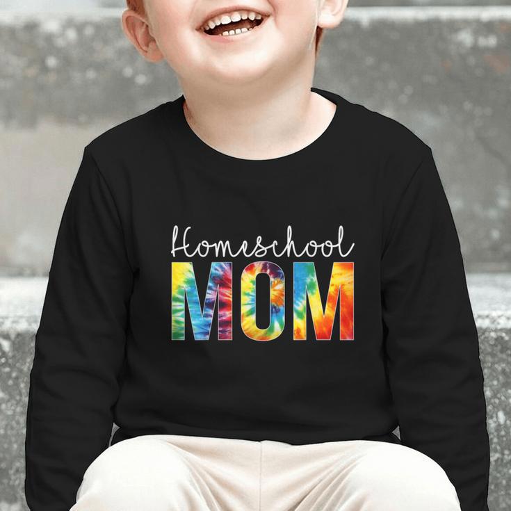 Homeschool Mom Tie Dye Back To School Day For Women For Work Graphic Toddler Long Sleeve Tee Homeschool Mom Tie Dye Back To School Day For Women For Work Graphic Toddler Long Sleeve Tee