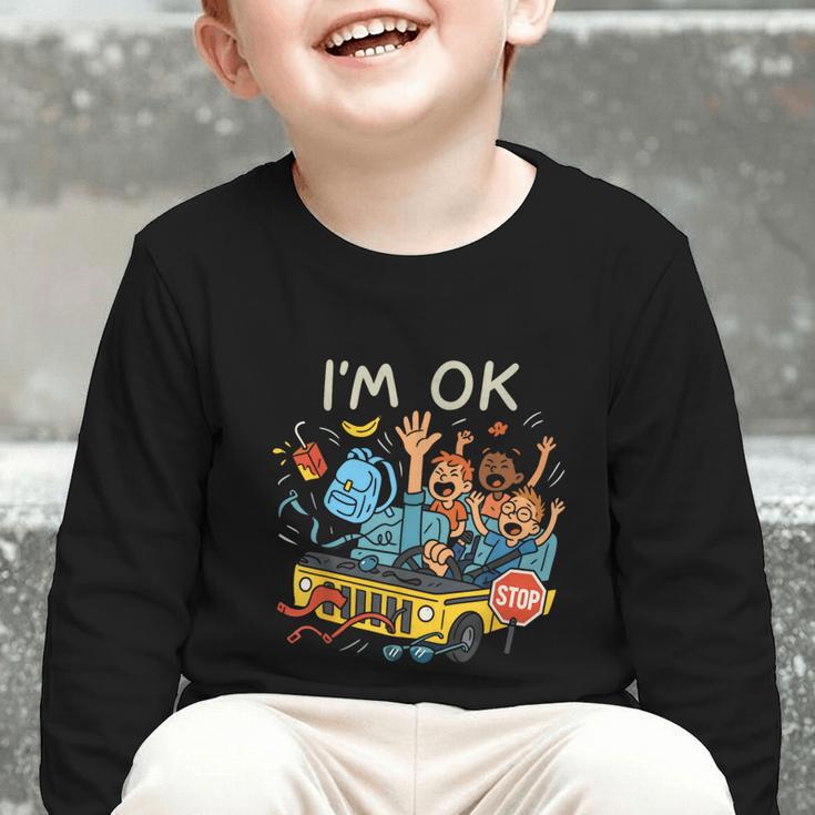 Humorous Graphic Art For School Bus Driver Back To School Graphic Toddler Long Sleeve Tee Humorous Graphic Art For School Bus Driver Back To School Graphic Toddler Long Sleeve Tee