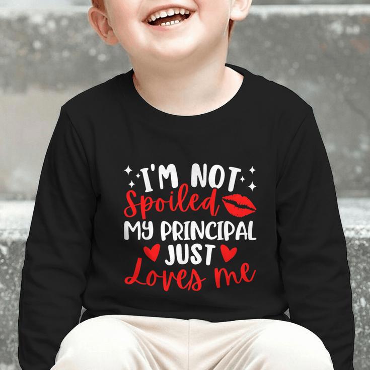 I'm Not Spoiled My Principal Just Loves Me Back To School Graphic Toddler Long Sleeve Tee I'm Not Spoiled My Principal Just Loves Me Back To School Graphic Toddler Long Sleeve Tee
