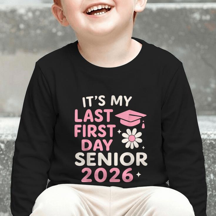 It’s My Last First Day Senior 2026 Back To School Class 2026 Graphic Toddler Long Sleeve Tee It’s My Last First Day Senior 2026 Back To School Class 2026 Graphic Toddler Long Sleeve Tee