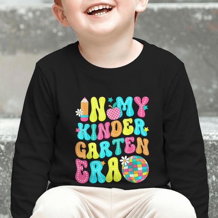 In My Kindergarten Era Groovy Back To School Graphic Toddler Long Sleeve Tee