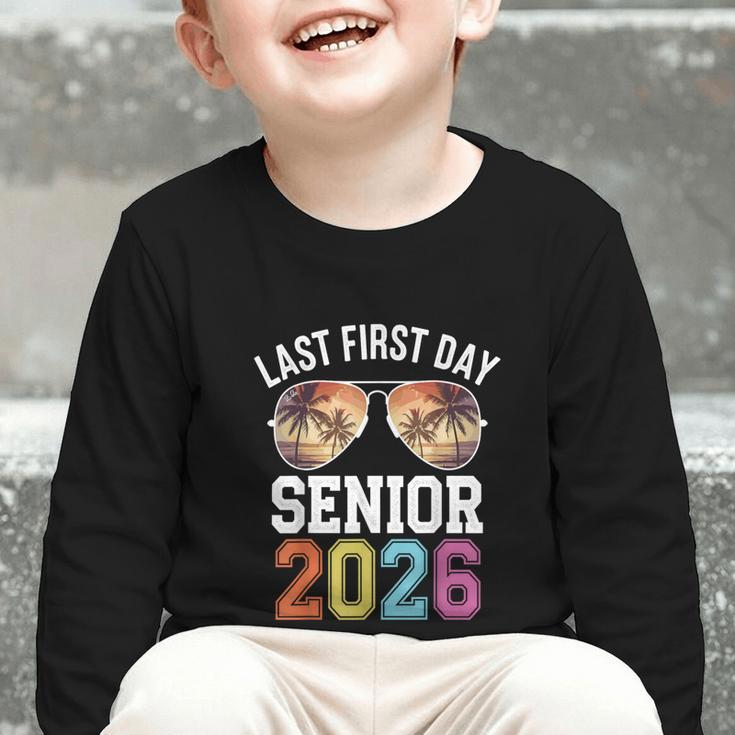 My Last First Day Class Of 2026 Senior Day Back To School Graphic Toddler Long Sleeve Tee