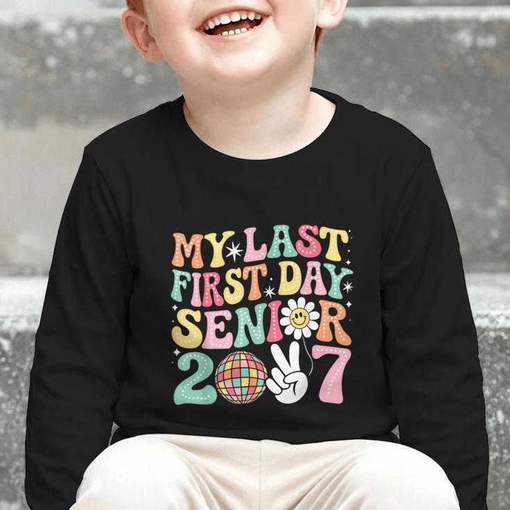 My Last First Day Senior 2027 Back To School Class Of 2027 Graphic Toddler Long Sleeve Tee